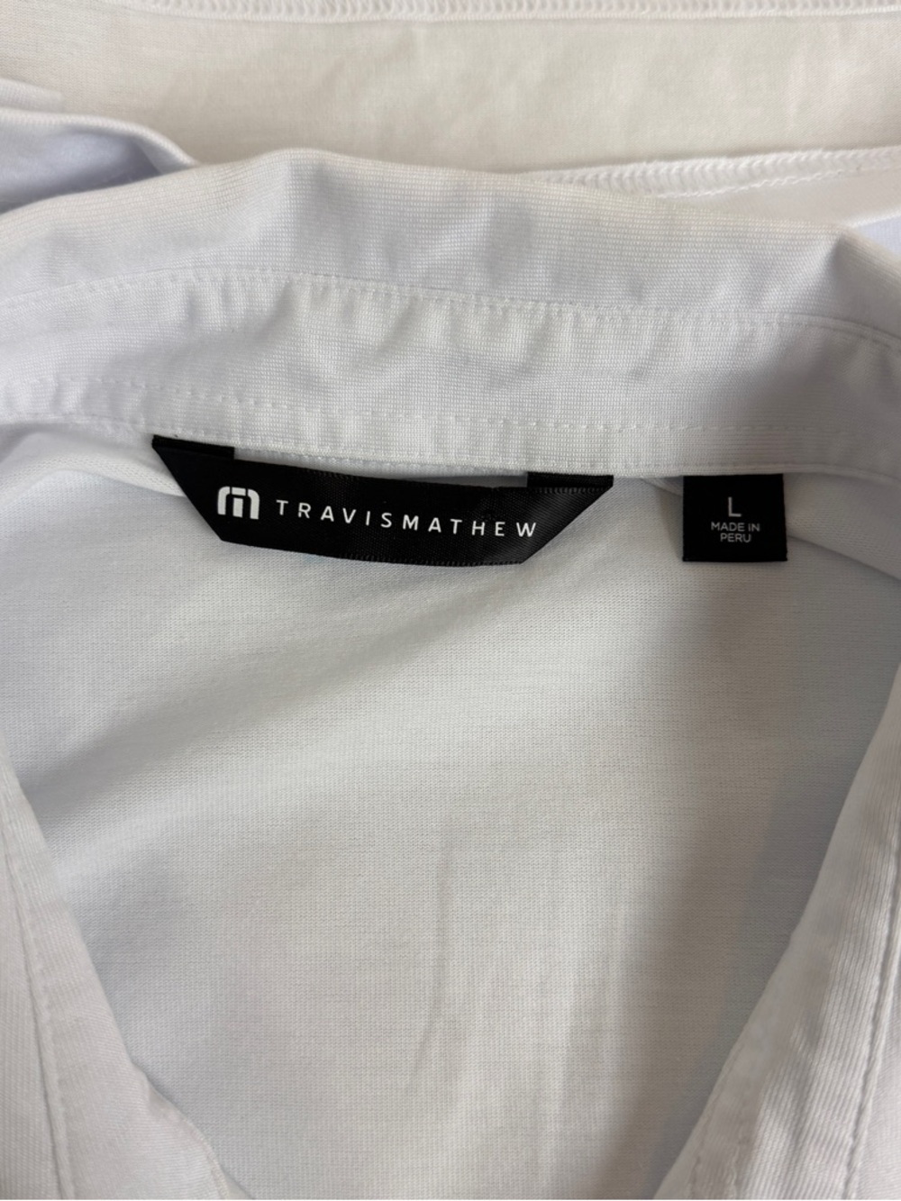 TravisMathew Friendly Isle Golf Polo Mens Large / White - Picture 7 of 8